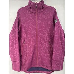 Women’s Kerrits Soft‎ She’ll Fleece Lined Mock Neck  Burgundy Jacket Coat Large
